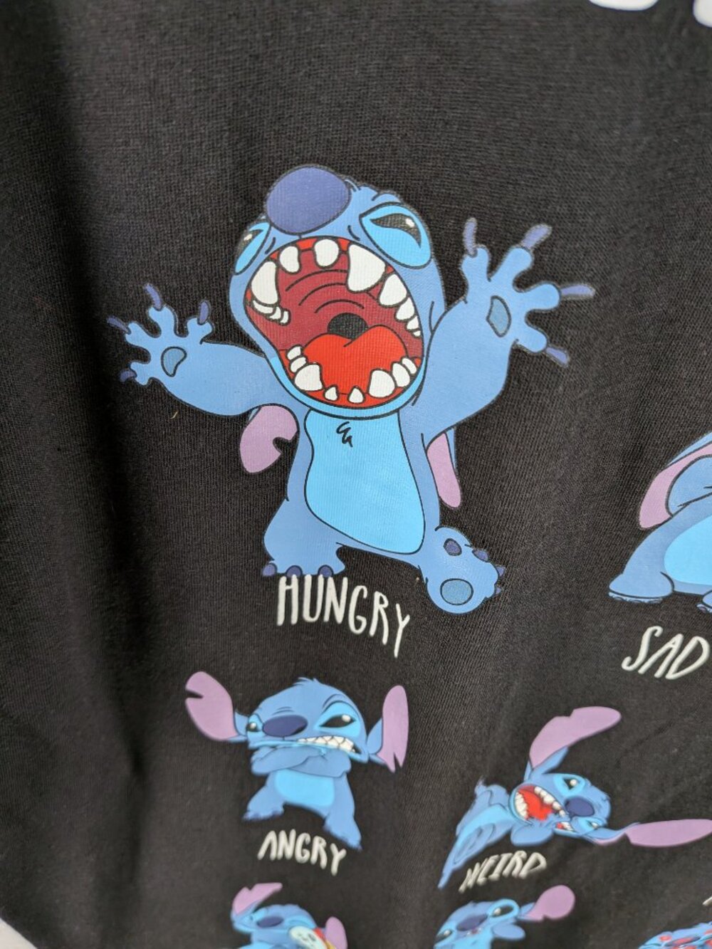 Disney Stitch Cosmic Moods Black Graphic Tee XL - Picture 2 of 5